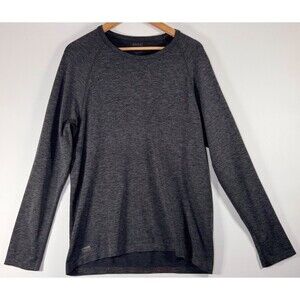 Rhone Reign Long Sleeve Performance Shirt Mens Large Gray Athletic Training Tee